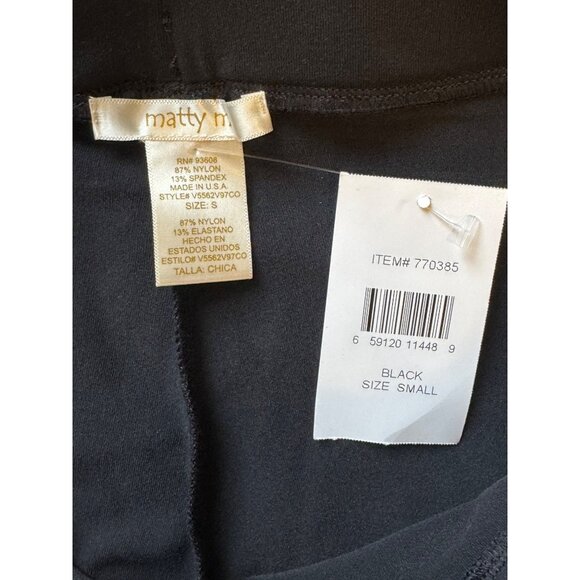 Size Small NEW Women's Matty‎ M Mid-Waisted Black Leggings NWT Slacks Pants - Picture 6 of 7